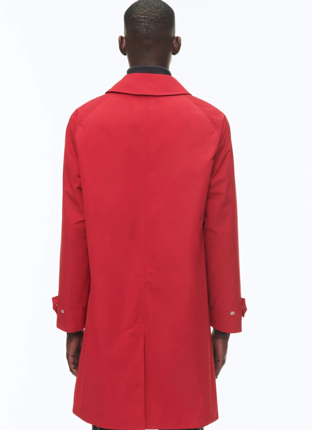 Fursac Cotton Coat With Shirt Collar Red Cheap