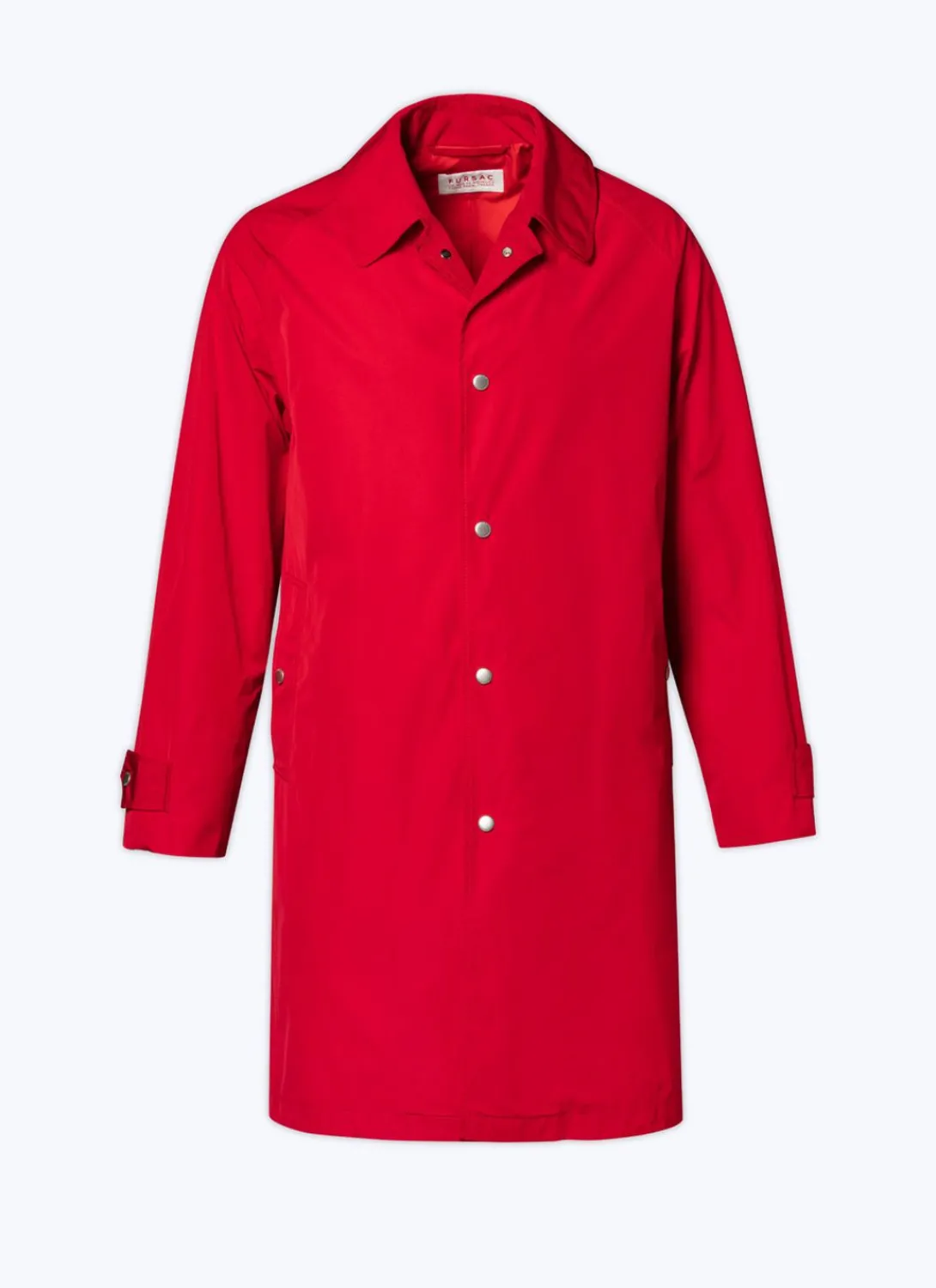 Fursac Cotton Coat With Shirt Collar Red Cheap
