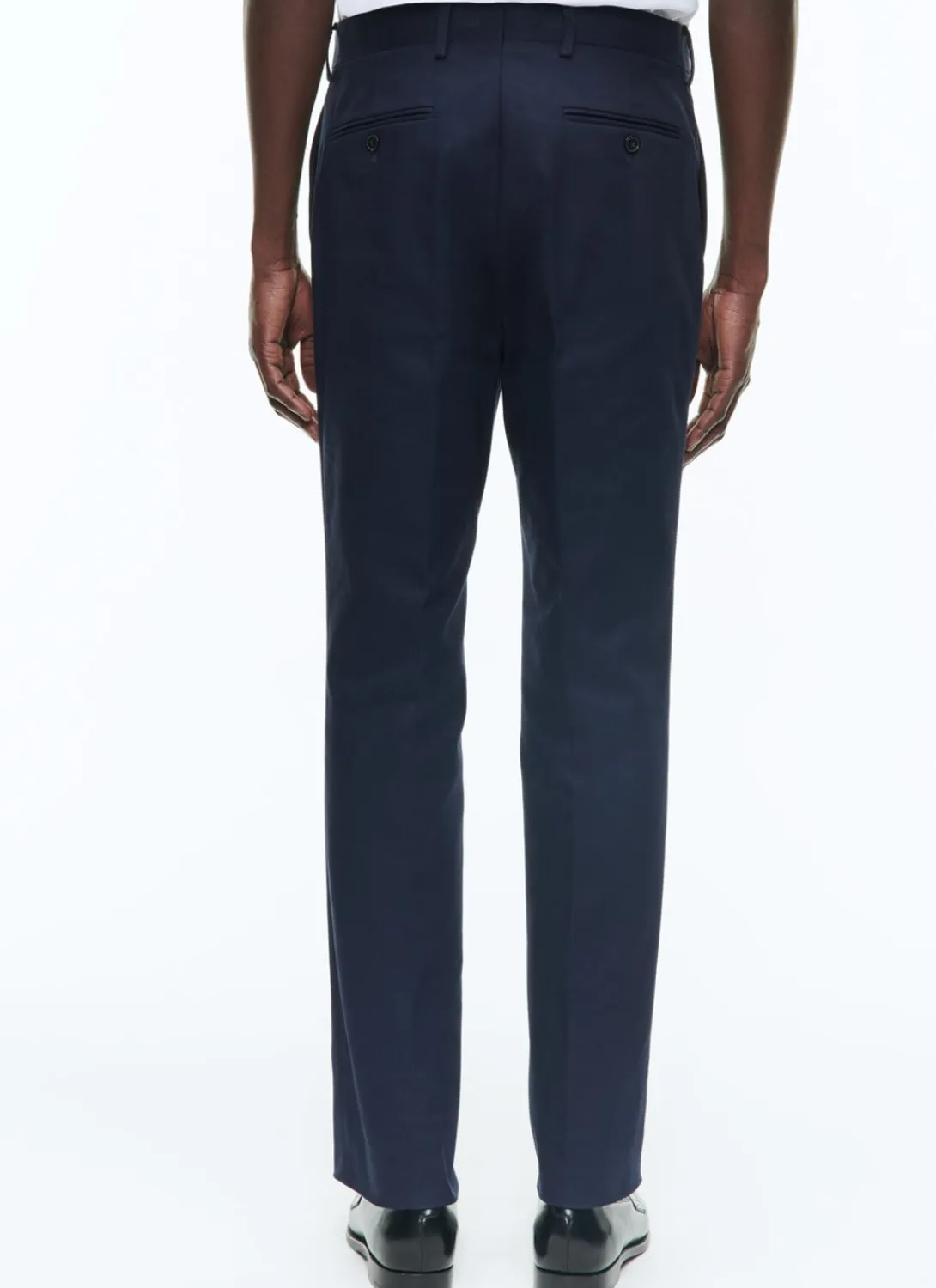 Fursac Cotton Gabardine Chino Trousers Navy Blue Clearance