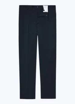 Fursac Cotton Gabardine Chino Trousers Navy Blue Clearance