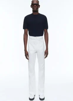 Fursac Cotton Gabardine Flare Trousers White Shop