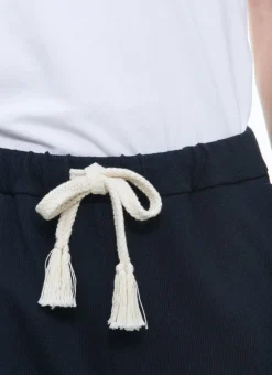 Fursac Cotton Jersey Jogging Pants Navy Blue Clearance