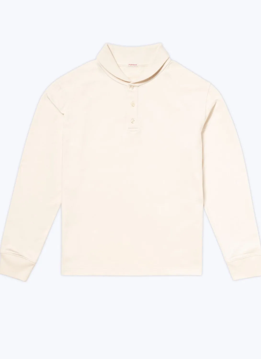 Fursac Cotton Jersey Shawl Collar Sweatshirt Ecru Discount