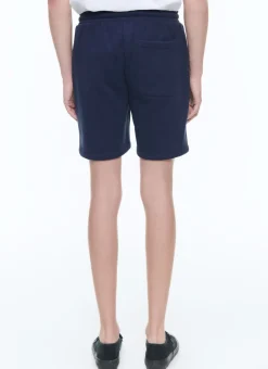 Fursac Cotton Jersey Shorts Navy Blue Flash Sale