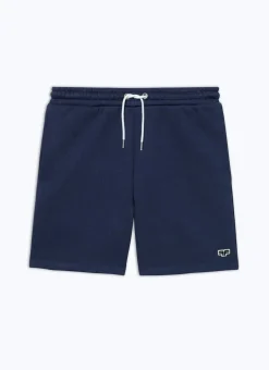 Fursac Cotton Jersey Shorts Navy Blue Flash Sale