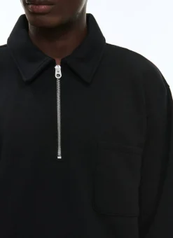 Fursac Cotton Jersey Sweatshirt Black Cheap
