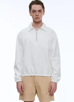 Fursac Cotton Jersey Sweatshirt White Clearance