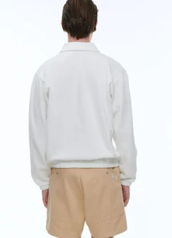 Fursac Cotton Jersey Sweatshirt White Clearance