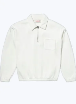 Fursac Cotton Jersey Sweatshirt White Clearance