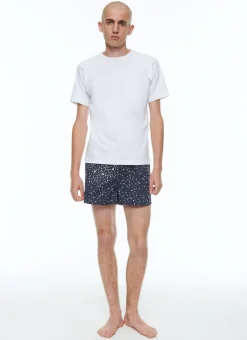 Fursac Cotton Poplin Boxer Shorts Navy Blue - Stars Print Shop