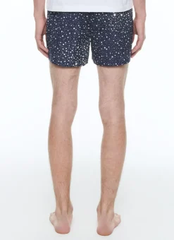 Fursac Cotton Poplin Boxer Shorts Navy Blue - Stars Print Shop