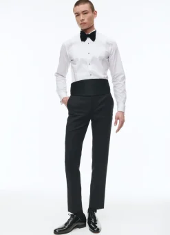 Fursac Cotton Poplin Pleated Chestplate Shirt White Online