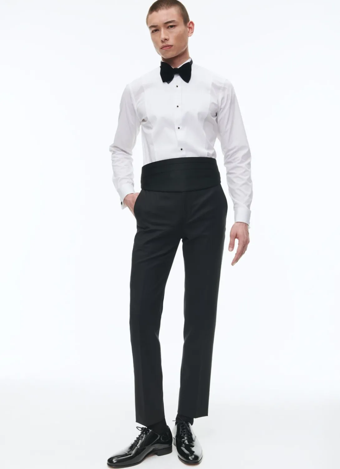 Fursac Cotton Poplin Pleated Chestplate Shirt White Online