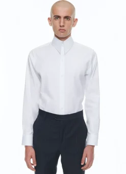 Fursac Cotton Poplin Shirt With Spear Collar White Cheap