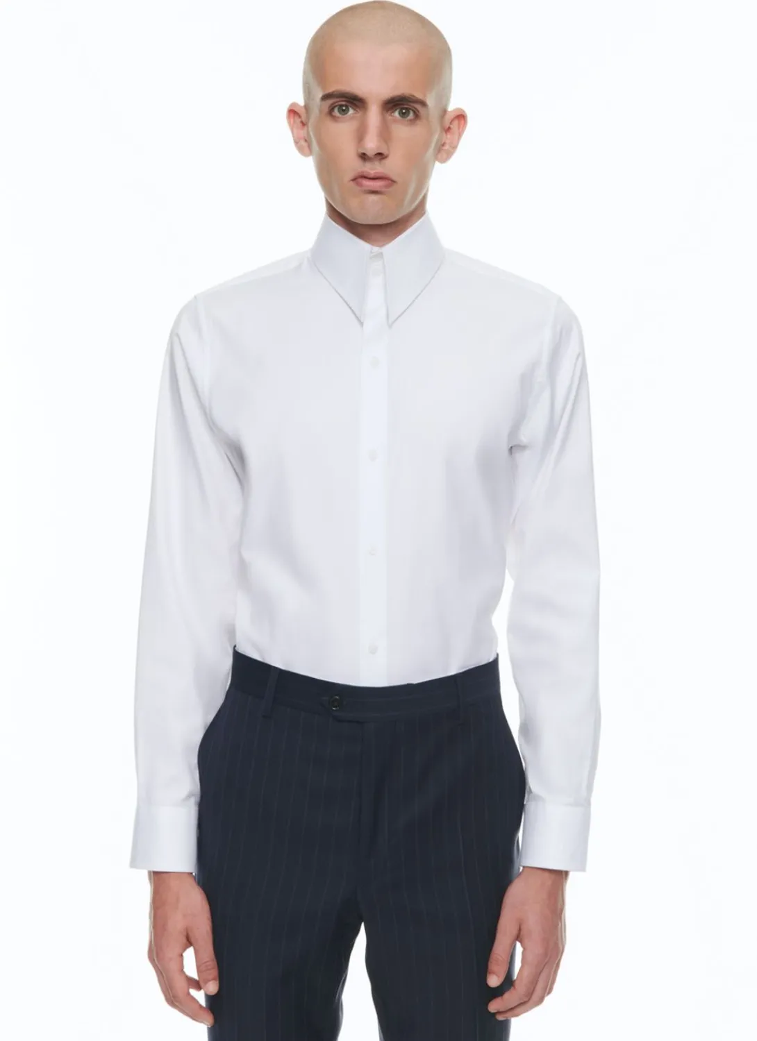 Fursac Cotton Poplin Shirt With Spear Collar White Cheap