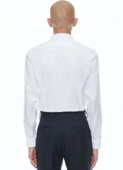 Fursac Cotton Poplin Shirt With Straight Collar White Fashion
