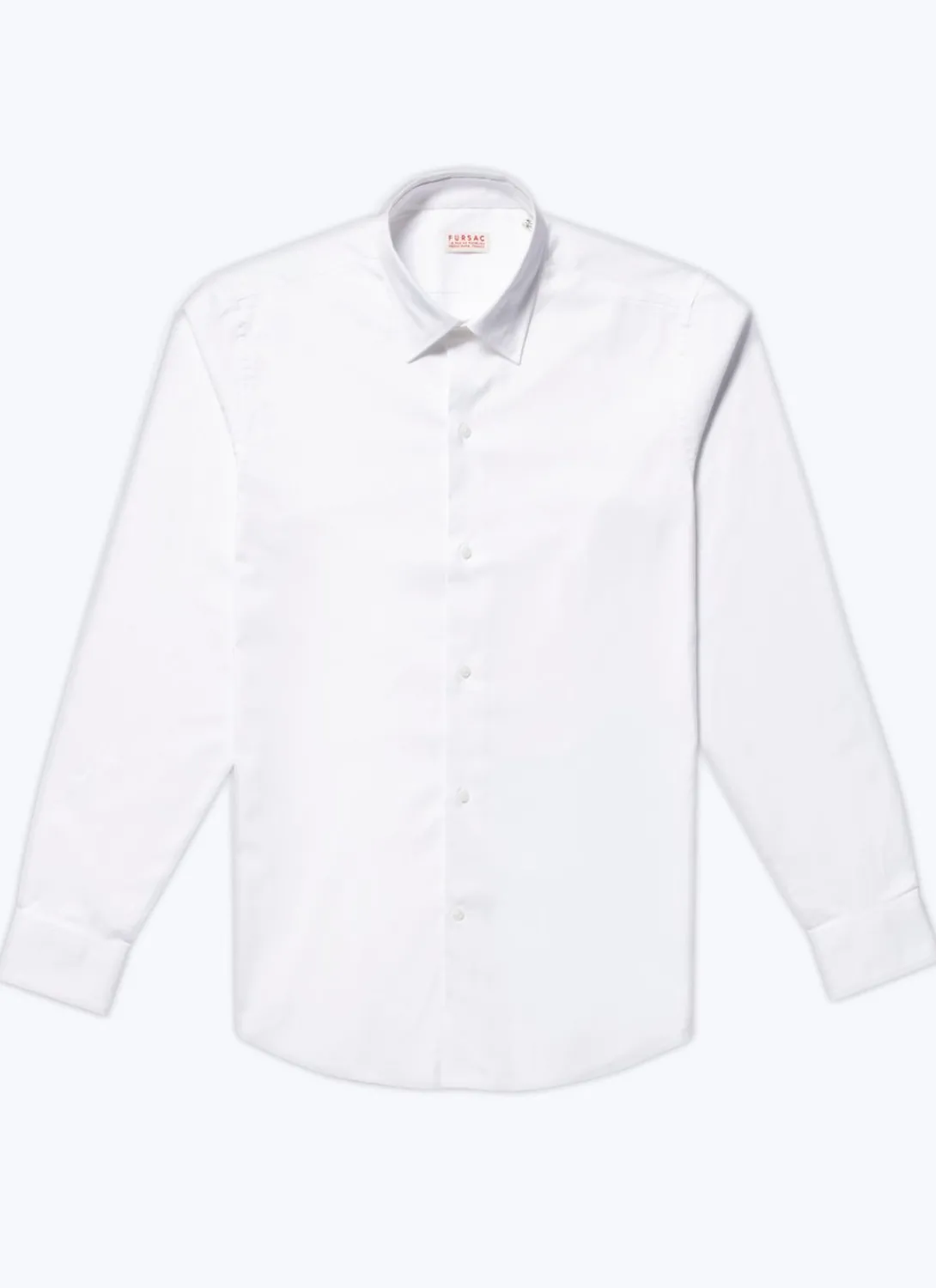 Fursac Cotton Poplin Shirt With Straight Collar White Fashion