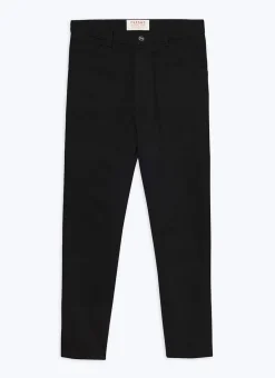 Fursac Cotton Serge 5-Pocket Trousers Black Flash Sale
