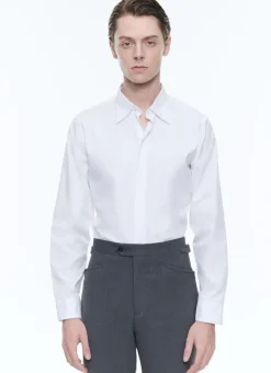 Fursac Cotton Shirt With A Swallow Collar White Fashion