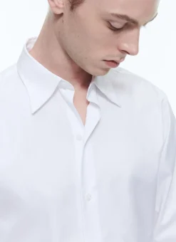 Fursac Cotton Shirt With A Swallow Collar White Fashion