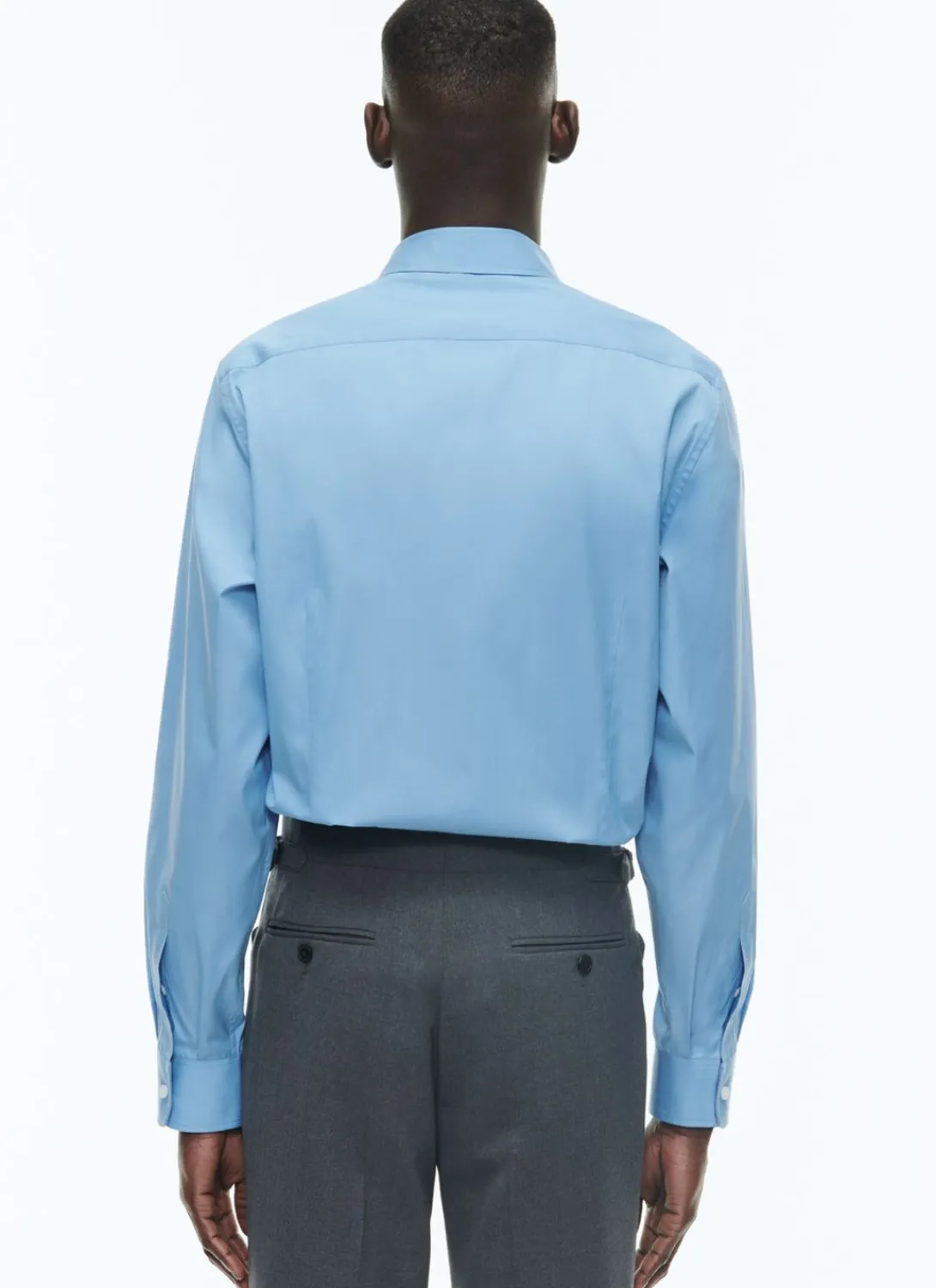 Fursac Cotton Shirt With A Swallow Collar Blue Store