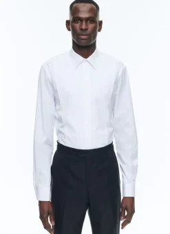 Fursac Cotton Shirt With Breast Plate White Hot