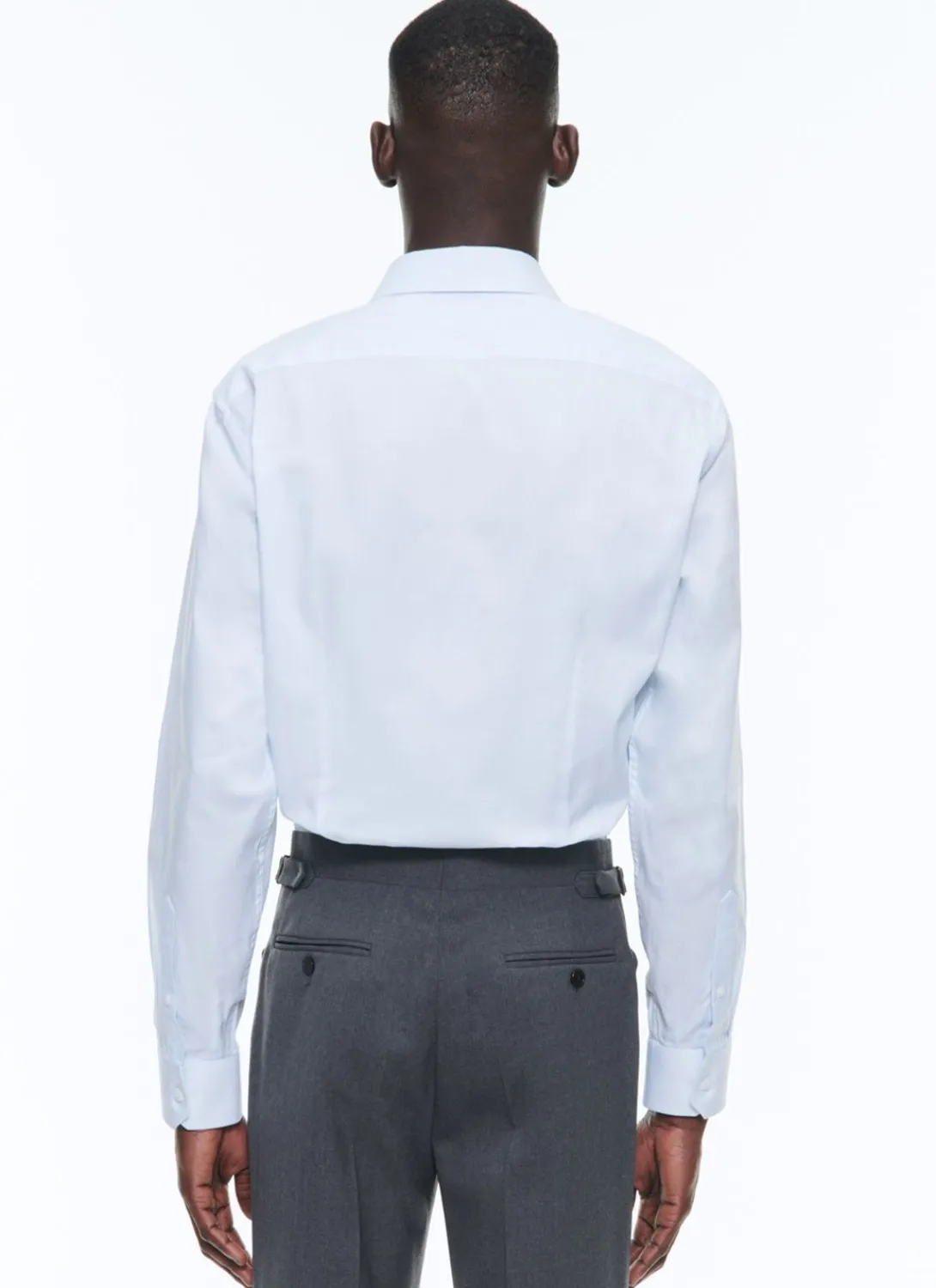 Fursac Cotton Shirt With Straight Collar Sky Blue - Micro-Design Hot