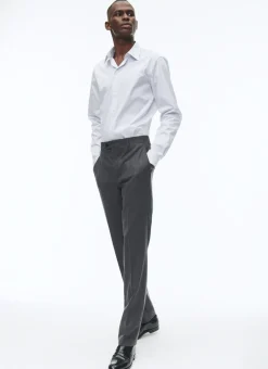 Fursac Cotton Shirt With Straight Collar White - Sky Blue And Black Irregular Stripes Shop