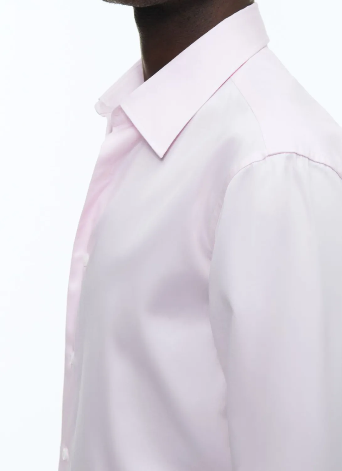 Fursac Cotton Shirt With Straight Collar Pale Pink Sale