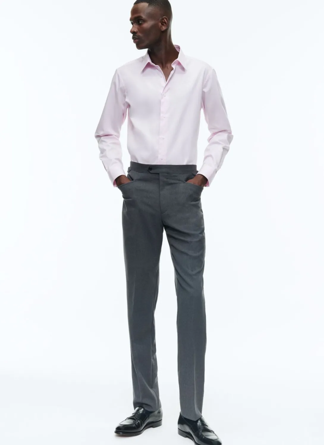 Fursac Cotton Shirt With Straight Collar Pale Pink Sale