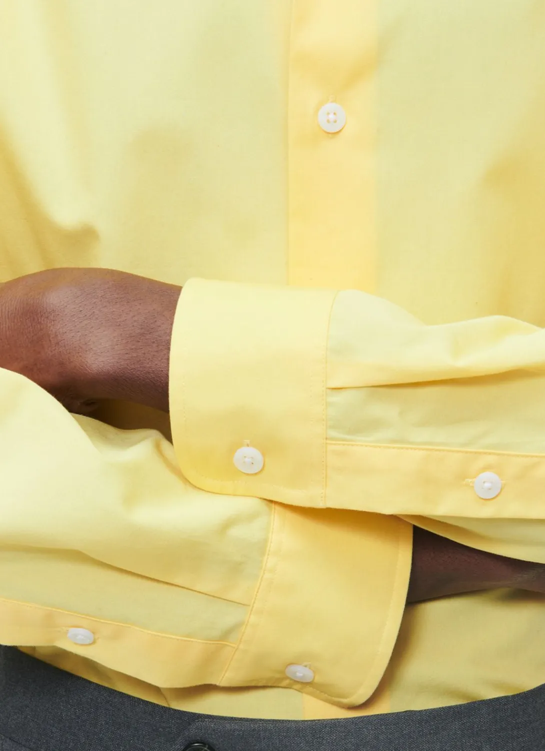 Fursac Cotton Shirt With Swallow Collar Yellow Hot
