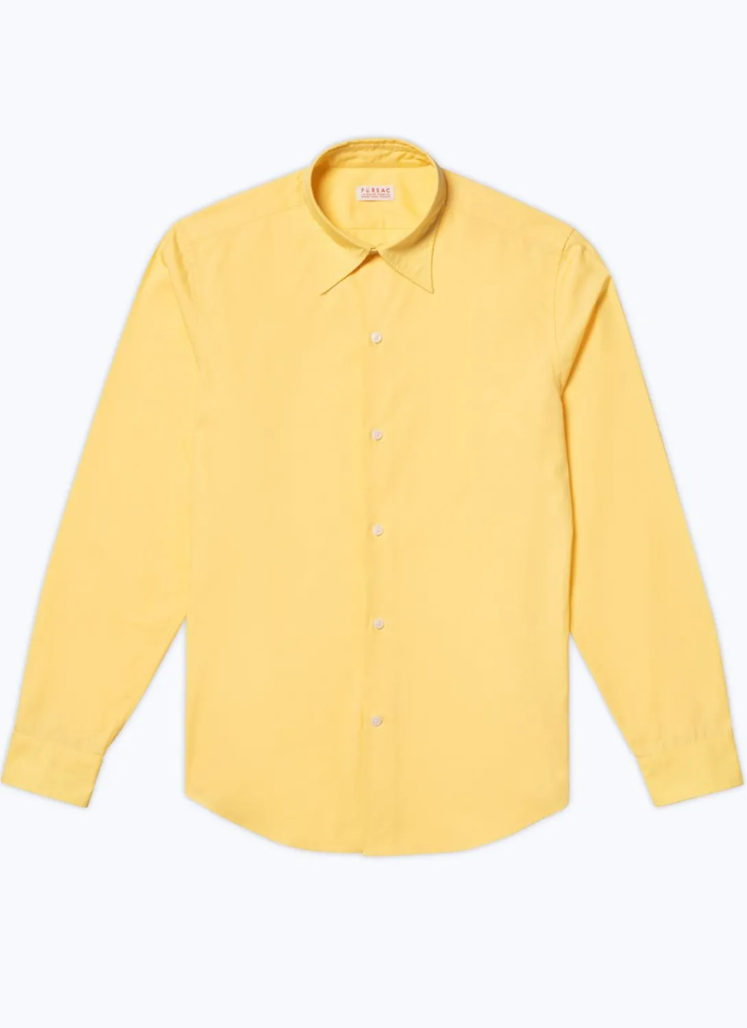 Fursac Cotton Shirt With Swallow Collar Yellow Hot