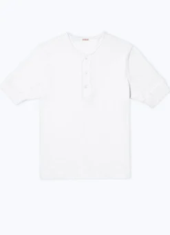 Fursac Cotton T-Shirt With Tunisian Collar White Shop