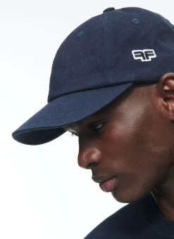 Fursac Cotton Twill Cap Navy Blue Hot