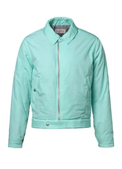 Fursac Creased Technical Canvas Fabric Jacket Ice-Blue Cheap