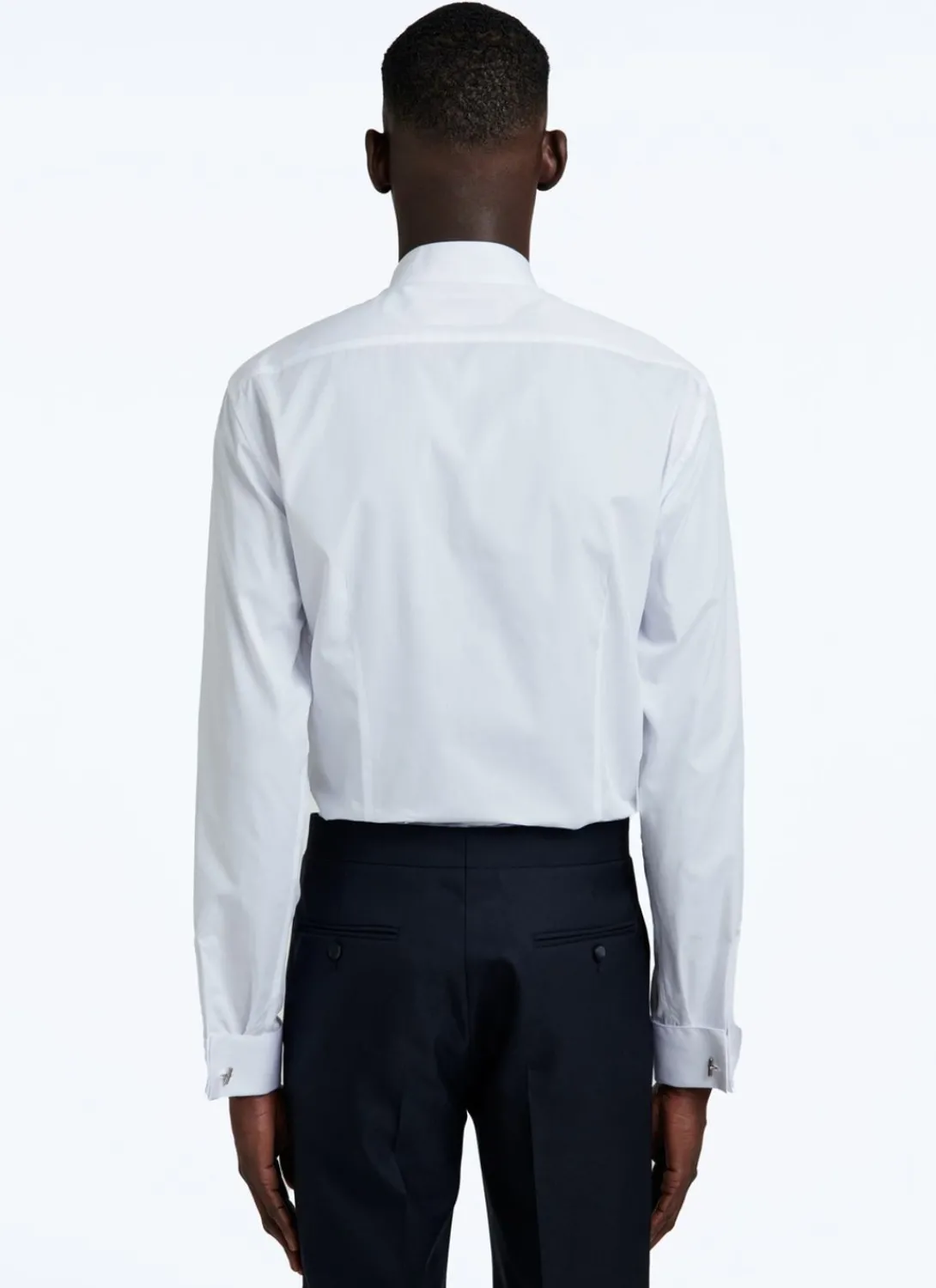 Fursac Egyptian Cotton Wing Collar And Hidden Placket Shirt White Hot