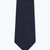 Fursac Embroidered Silk Satin Tie Navy Blue Best