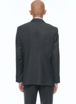 Fursac End-On-End Virgin Wool Large Jacket Charcoal Grey - End-On-End Hot