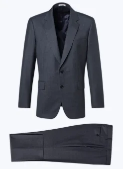 Fursac End-On-End Virgin Wool Large Suit Charcoal Grey - End-On-End Online