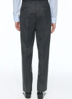Fursac End-On-End Virgin Wool Large Trousers Charcoal Grey - End-On-End Clearance