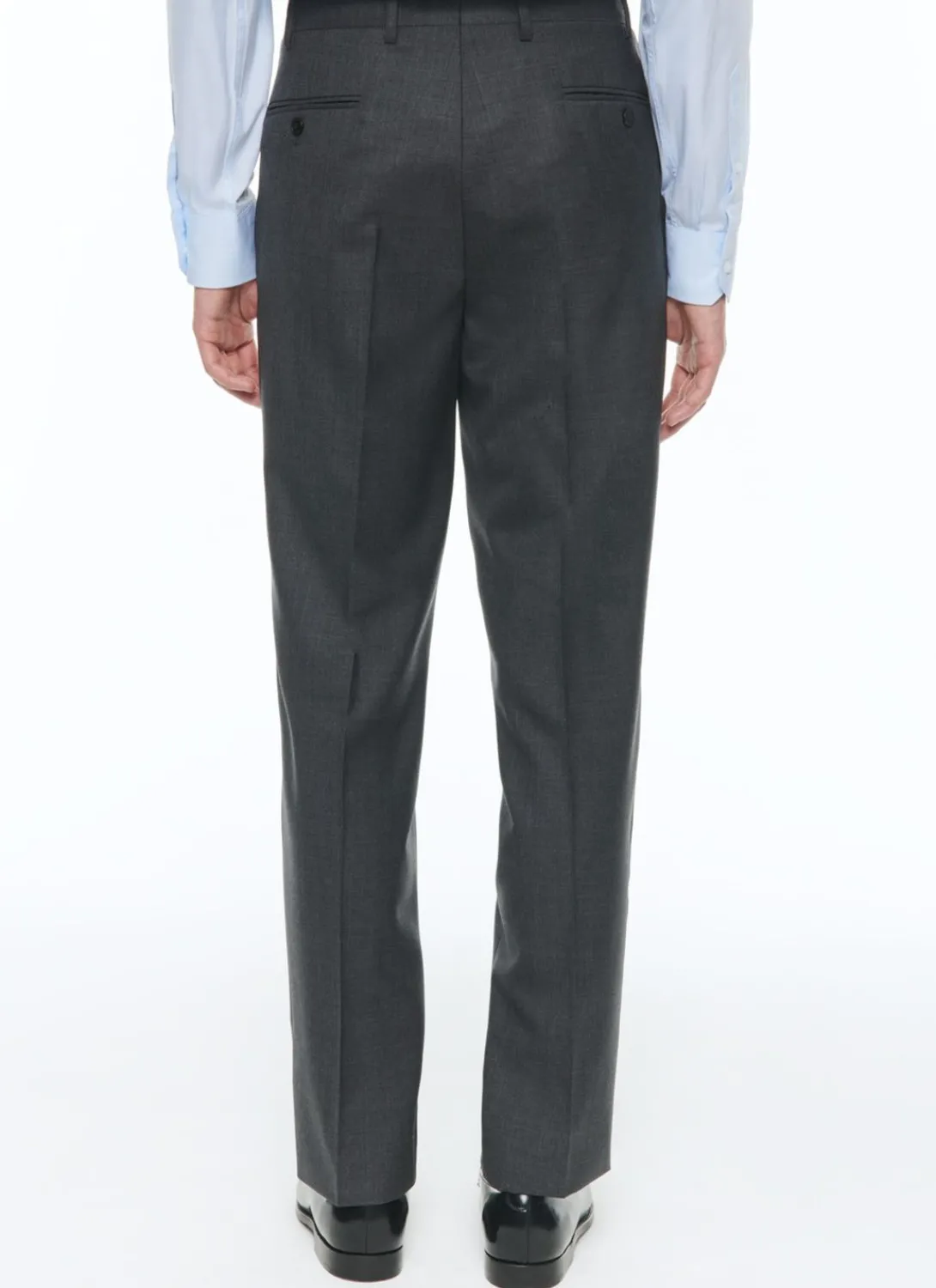 Fursac End-On-End Virgin Wool Large Trousers Charcoal Grey - End-On-End Clearance