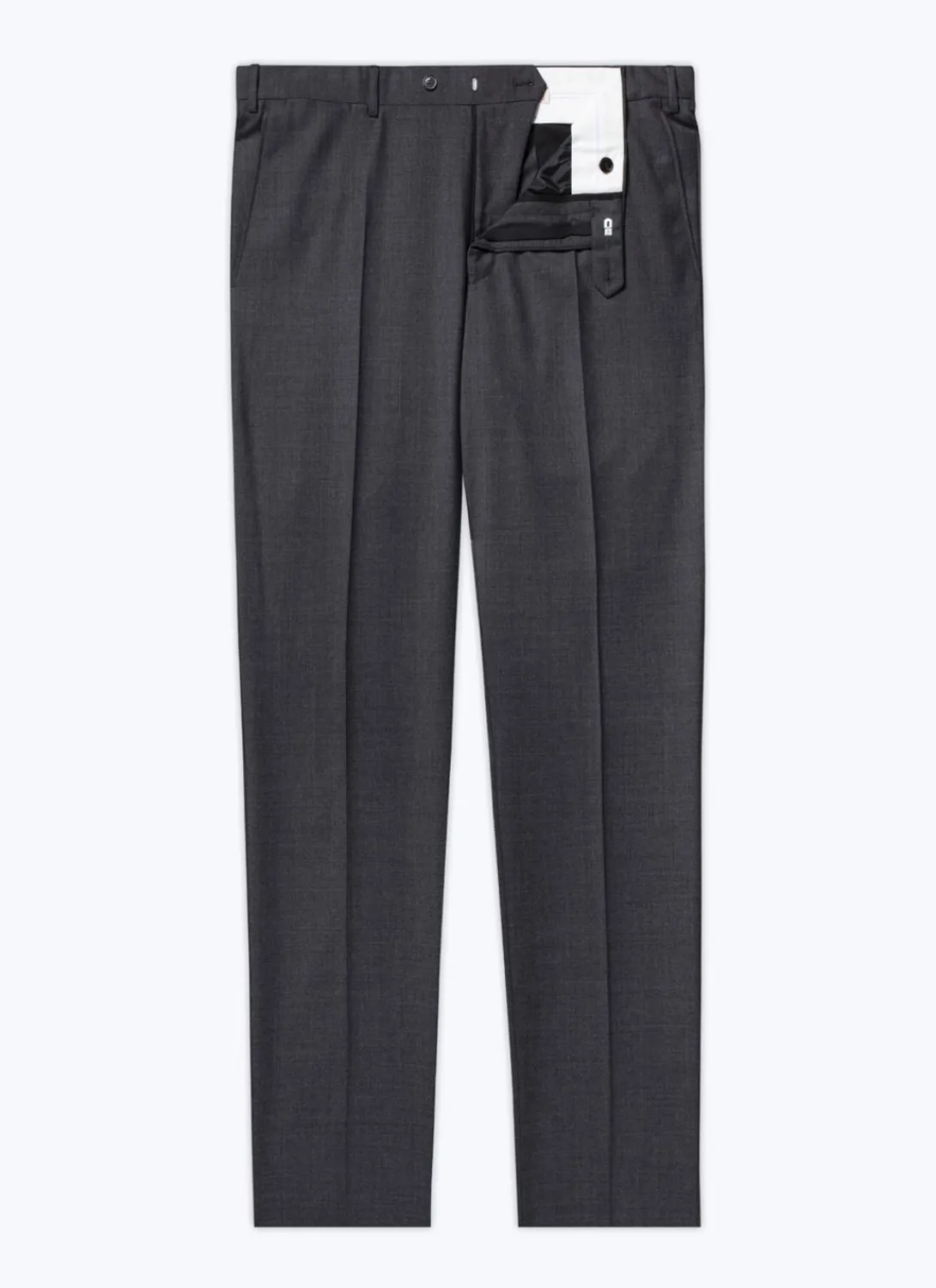 Fursac End-On-End Virgin Wool Large Trousers Charcoal Grey - End-On-End Clearance