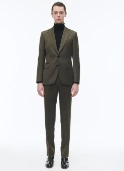 Fursac Flecked Wool Fitted Suit Bronze Store