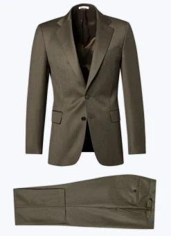 Fursac Flecked Wool Fitted Suit Bronze Store