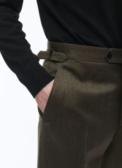 Fursac Flecked Wool Fitted Trousers Bronze New