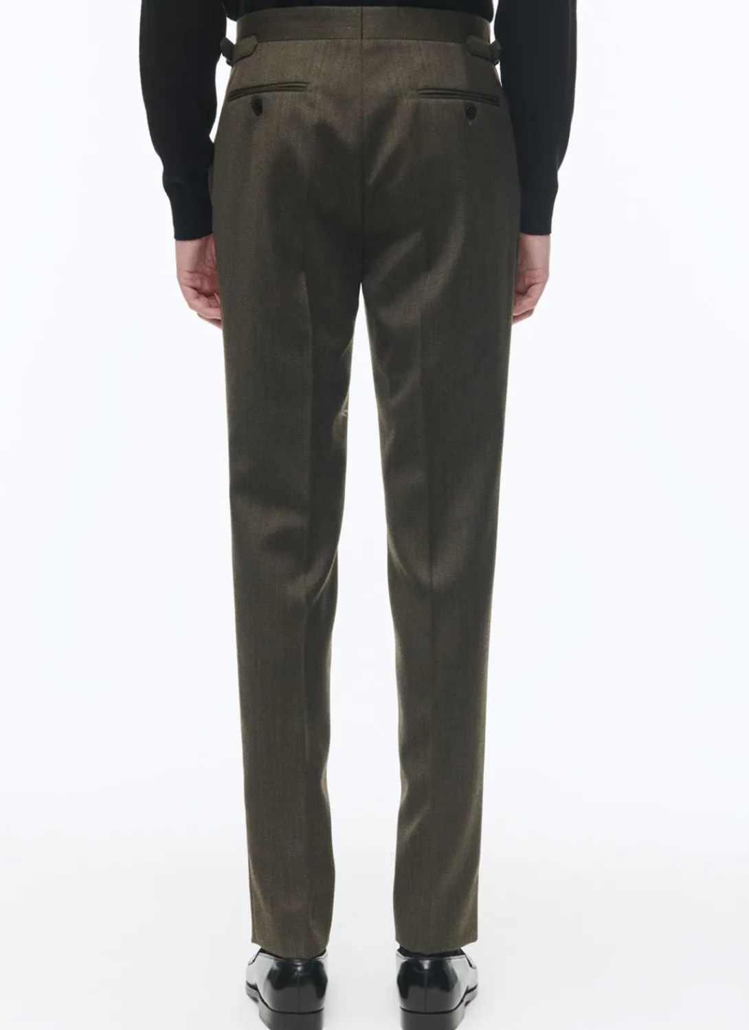 Fursac Flecked Wool Fitted Trousers Bronze New