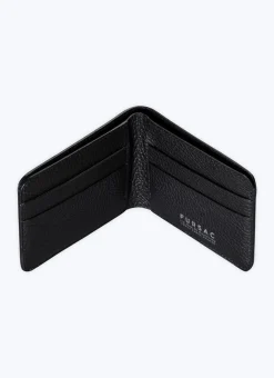Fursac Grained Leather Wallet Black Hot