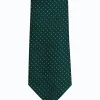 Fursac Green Silk Tie With Polka Dots Green - White Polka Dots Outlet