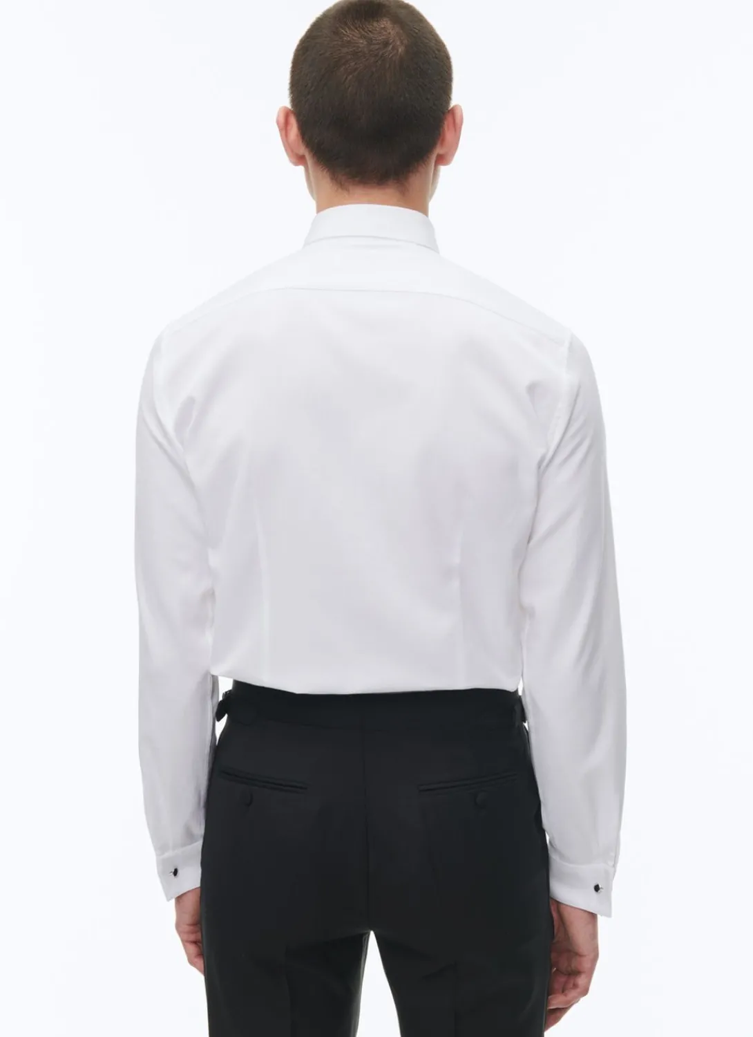 Fursac Honeycomb Cotton Hidden Placket Shirt White Hot