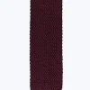 Fursac Knitted Silk Tie Burgundy Best Sale